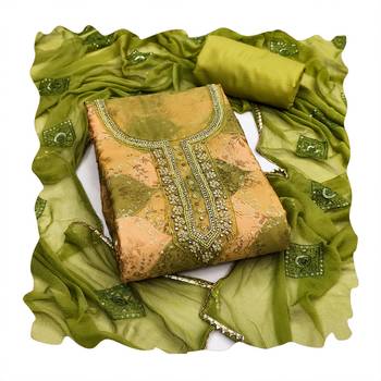 Green color smart and beautiful partywear salwar kameez 2