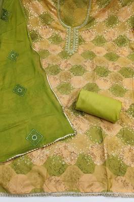 Green color smart and beautiful partywear salwar kameez 3