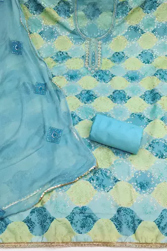 Sea green color smart and beautiful partywear salwar kameez