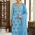 Sky blue color smart and beautiful partywear salwar kameez