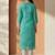 Sea green women leheriya printed sequinned georgette kurta