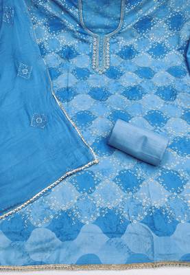 Sky blue color smart and beautiful partywear salwar kameez 3