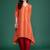 Orange women leheriya printed pure cotton kurta
