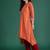 Orange women leheriya printed pure cotton kurta