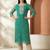 Sea green women leheriya printed sequinned georgette kurta