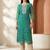 Sea green women leheriya printed sequinned georgette kurta