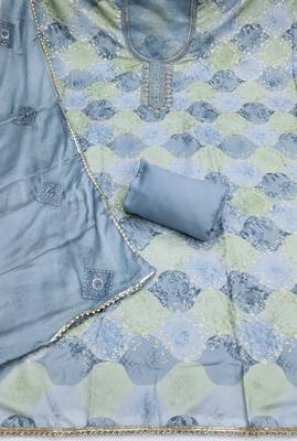 Grey color smart and beautiful partywear salwar kameez 3