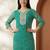 Sea green women leheriya printed sequinned georgette kurta