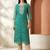 Sea green women leheriya printed sequinned georgette kurta