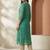 Sea green women leheriya printed sequinned georgette kurta
