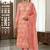 Peach color smart and beautiful partywear salwar kameez