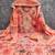Peach color smart mul cotton fabric designer printed suit for girls