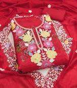 Red color smart beautiful ethnic salwar kameez for ceremonial looks