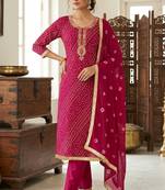 Pink color smart and designer jam cotton salwar kameez