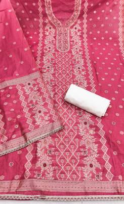 Pink color smart and ethnic bnarasi cotton salwar kameez 3