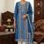 Blue color smart and ethnic bnarasi cotton salwar kameez