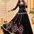 Black Marble Fabric Navratri Lehenga Choli Set with Tunic