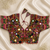 Heavy kutchi embroidered blouse with real mirrors & shells