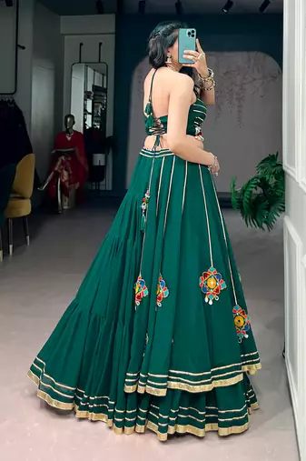 Navratri Special Gamthi Work Lehenga with Blouse