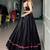 Premium Black Pure Cotton Mirror Work Lehenga with Kutchi Lace & Handmade Tassels