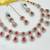 Rani necklace set with earrings & maang tikka | kundan & agate stone | lekar gold plating