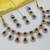 Maroon necklace set with earrings & maang tikka | kundan & agate stone | lekar gold plating