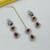 Maroon necklace set with earrings & maang tikka | kundan & agate stone | lekar gold plating