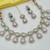 Pista pink necklace set with earrings & maang tikka | kundan & agate stone | lekar gold plating