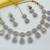 Lavender  necklace set with earrings & maang tikka | kundan & agate stone | lekar gold plating