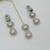 Pista pink necklace set with earrings & maang tikka | kundan & agate stone | lekar gold plating