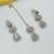 Lavender  necklace set with earrings & maang tikka | kundan & agate stone | lekar gold plating