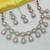 Beby pink necklace set with earrings & maang tikka | kundan & agate stone | lekar gold plating