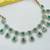 Green necklace set with earrings & maang tikka | kundan & agate stone | lekar gold plating