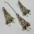 Green color necklace set with earrings & maang tikka | kundan and agate stone | antique gold plating