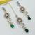 Maroon green set with earrings & maang tikka | kundan & agate stone | lekar gold plating