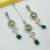 Green set with earrings & maang tikka | kundan & agate stone | lekar gold plating