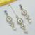 White necklace set with earrings & maang tikka | kundan & agate stone | lekar gold plating