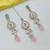 Pink necklace set with earrings & maang tikka | kundan & agate stone | lekar gold plating