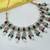 Maroon green color necklace set with earrings & maang tikka | kundan & agate stone | lekar gold plating