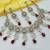 Maroon green set with earrings & maang tikka | kundan & agate stone | lekar gold plating