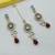 Maroon green set with earrings & maang tikka | kundan & agate stone | lekar gold plating