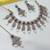 Purple color necklace set with earrings & maang tikka | kundan & agate stone | lekar gold plating