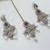 Purple color necklace set with earrings & maang tikka | kundan & agate stone | lekar gold plating