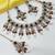 Maroon color necklace set with earrings & maang tikka | kundan & agate stone | lekar gold plating