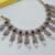 Purple color necklace set with earrings & maang tikka | kundan & agate stone | lekar gold plating