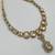 Light cyan (lct) color necklace set with earrings & maang tikka | kundan and agate stone | antique gold plating