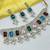 Multy color necklace set with earrings & maang tikka | kundan & agate stone | lekar gold plating