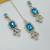 Firoja color necklace set with earrings & maang tikka | kundan & agate stone | lekar gold plating