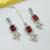 Maroon green color necklace set with earrings & maang tikka | kundan & agate stone | lekar gold plating