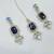 Purple color necklace set with earrings & maang tikka | kundan & agate stone | lekar gold plating